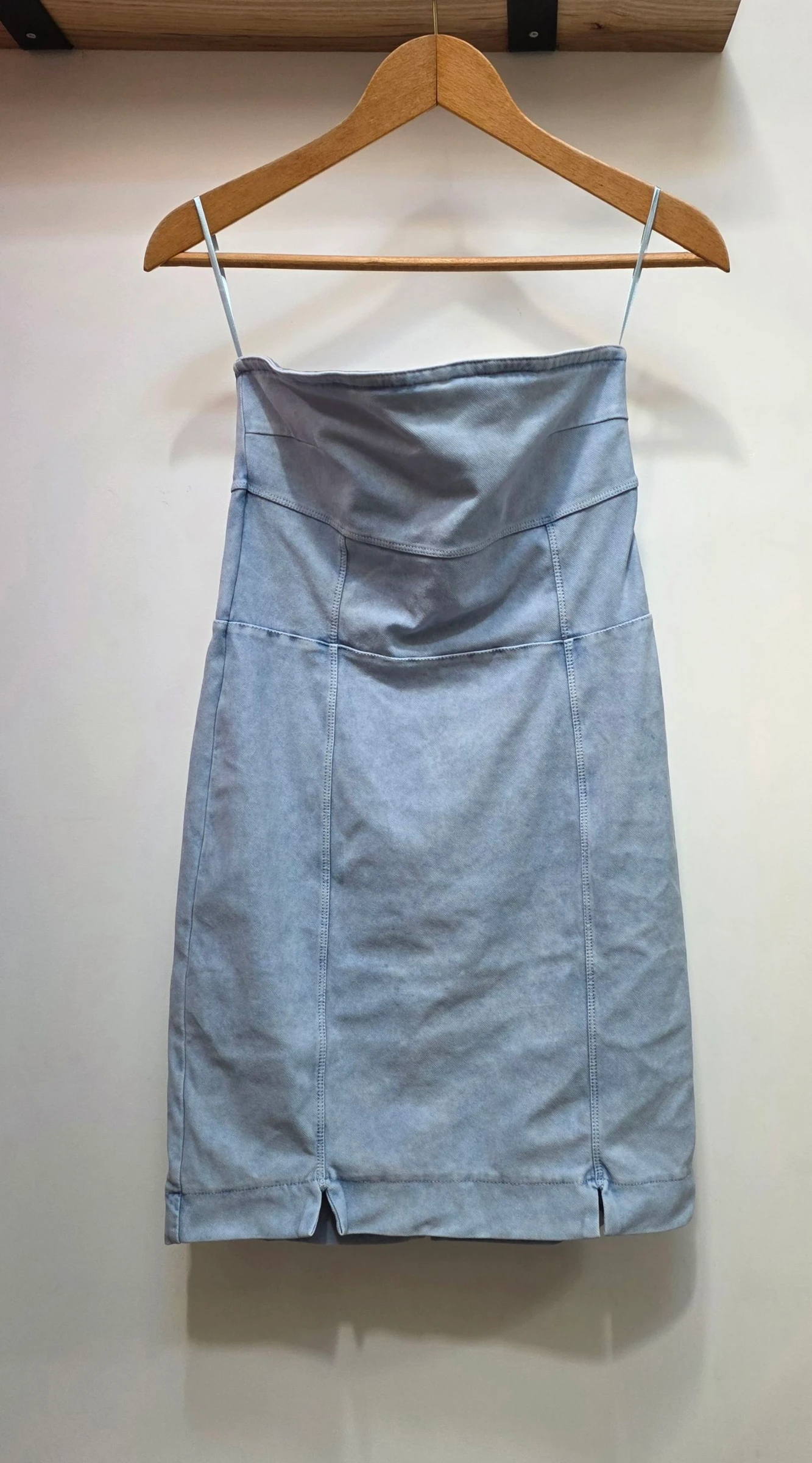 Robe bustier en jean bleu M 38 40 Mosquitos robe courte zippée dos